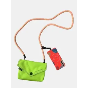 Neon Green Envelope Shape Crossbody Bag