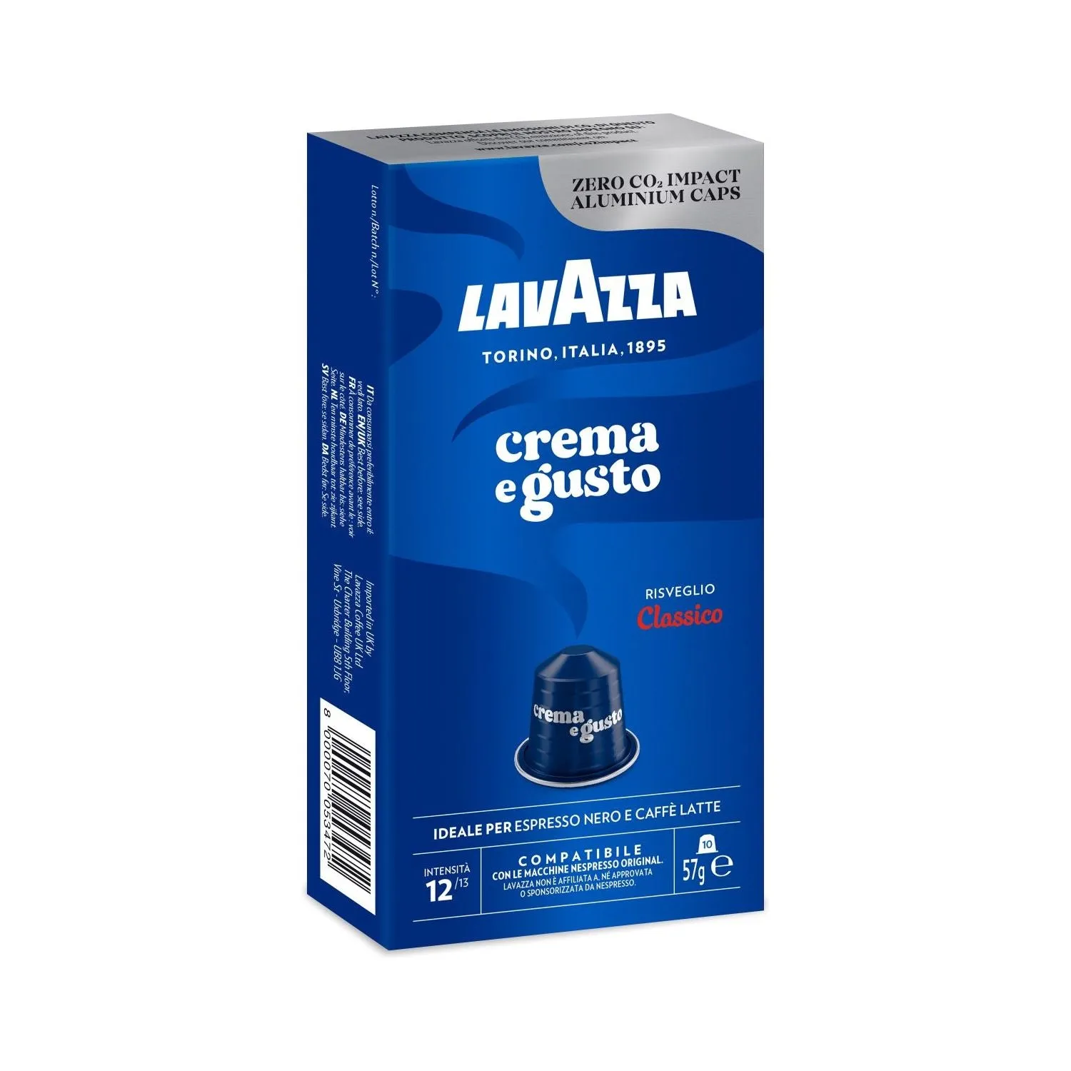 Nespresso Compatible Lavazza Crema e Gusto 50 Coffee Capsules