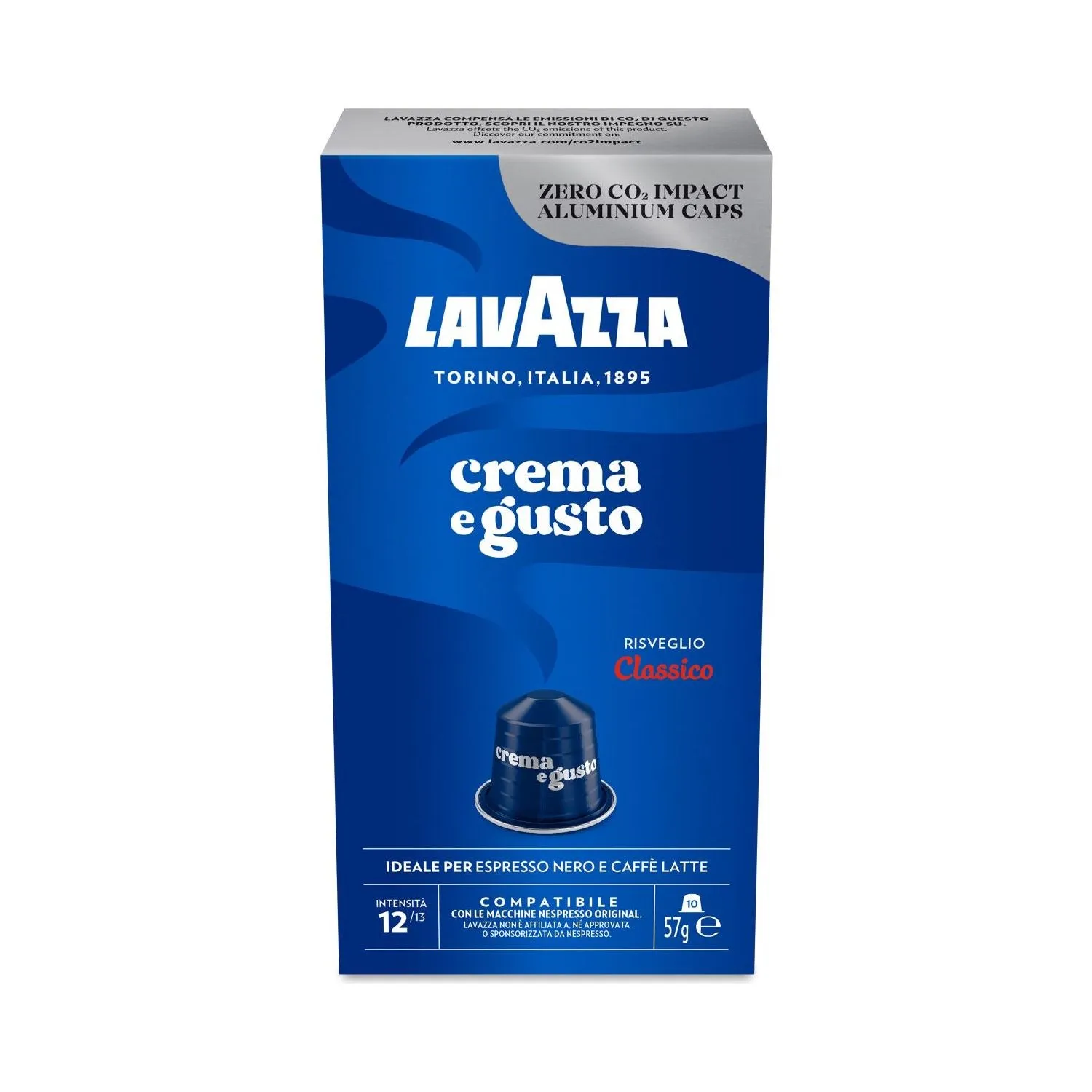 Nespresso Compatible Lavazza Crema e Gusto 50 Coffee Capsules