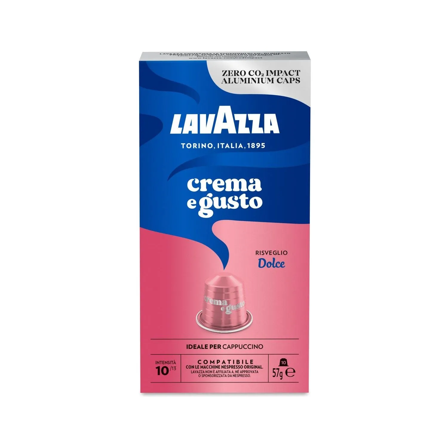 Nespresso Compatible Lavazza Crema e Gusto Dolce 20 Coffee Capsules