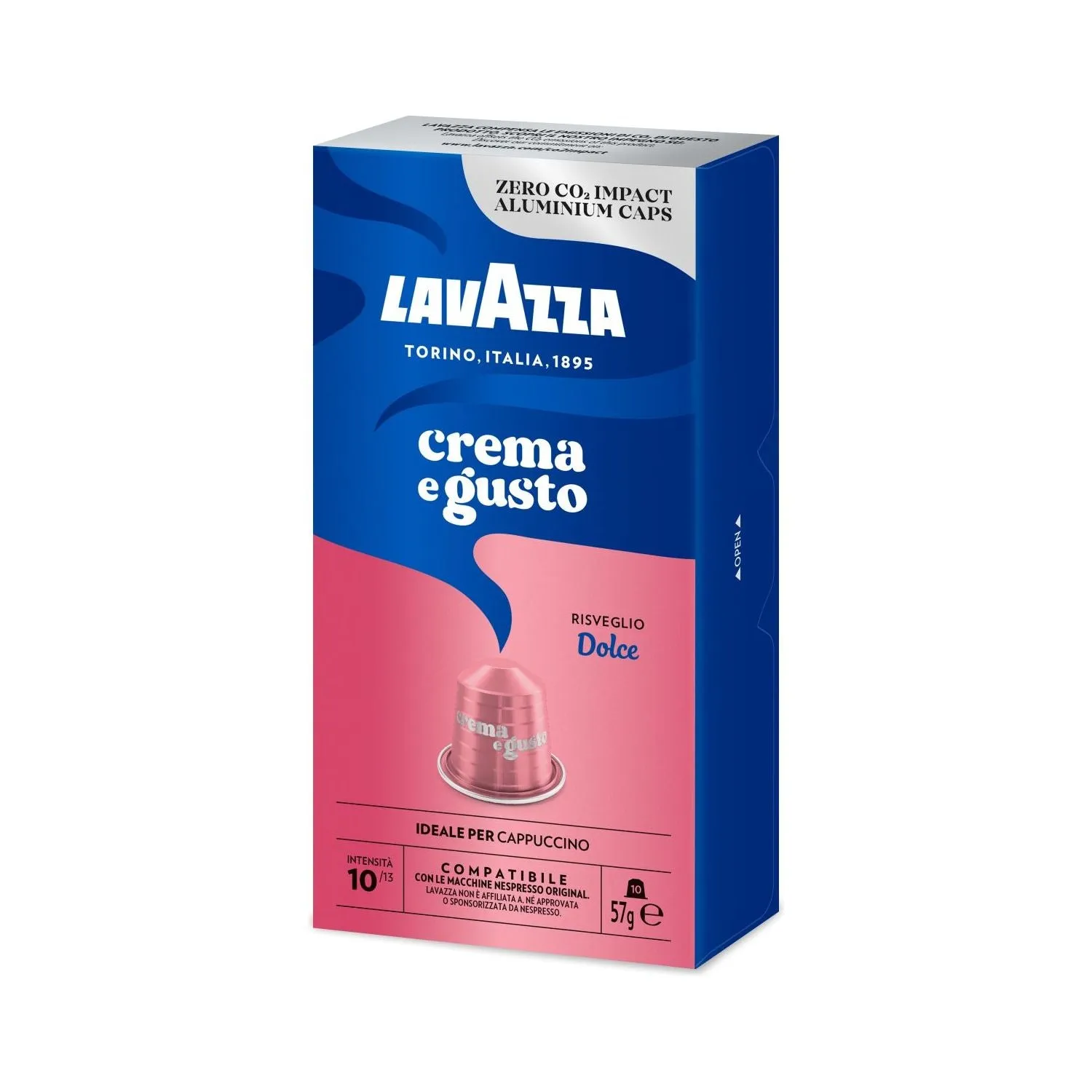 Nespresso Compatible Lavazza Crema e Gusto Dolce 20 Coffee Capsules