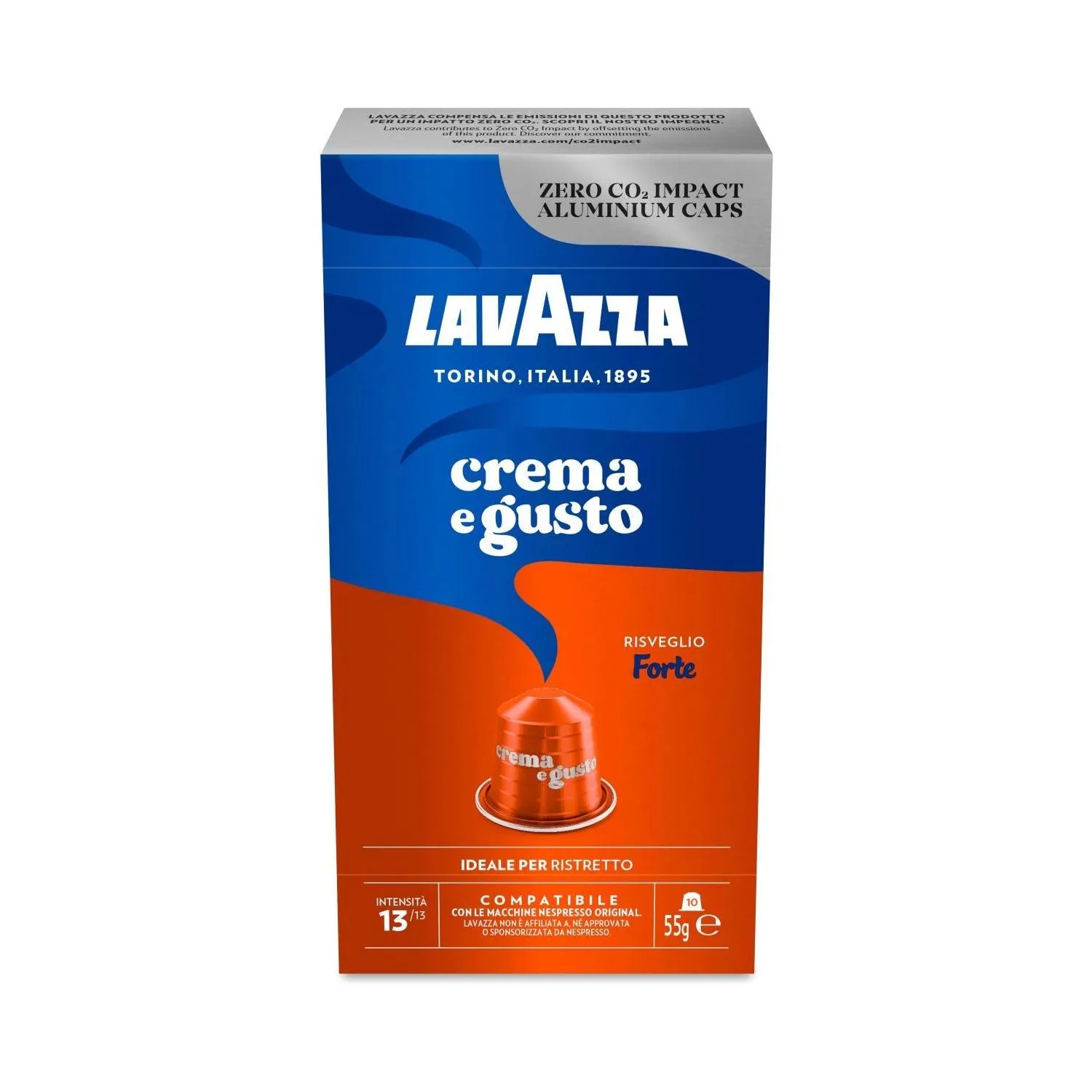 Nespresso Compatible Lavazza Crema e Gusto Forte 50 Coffee Capsules