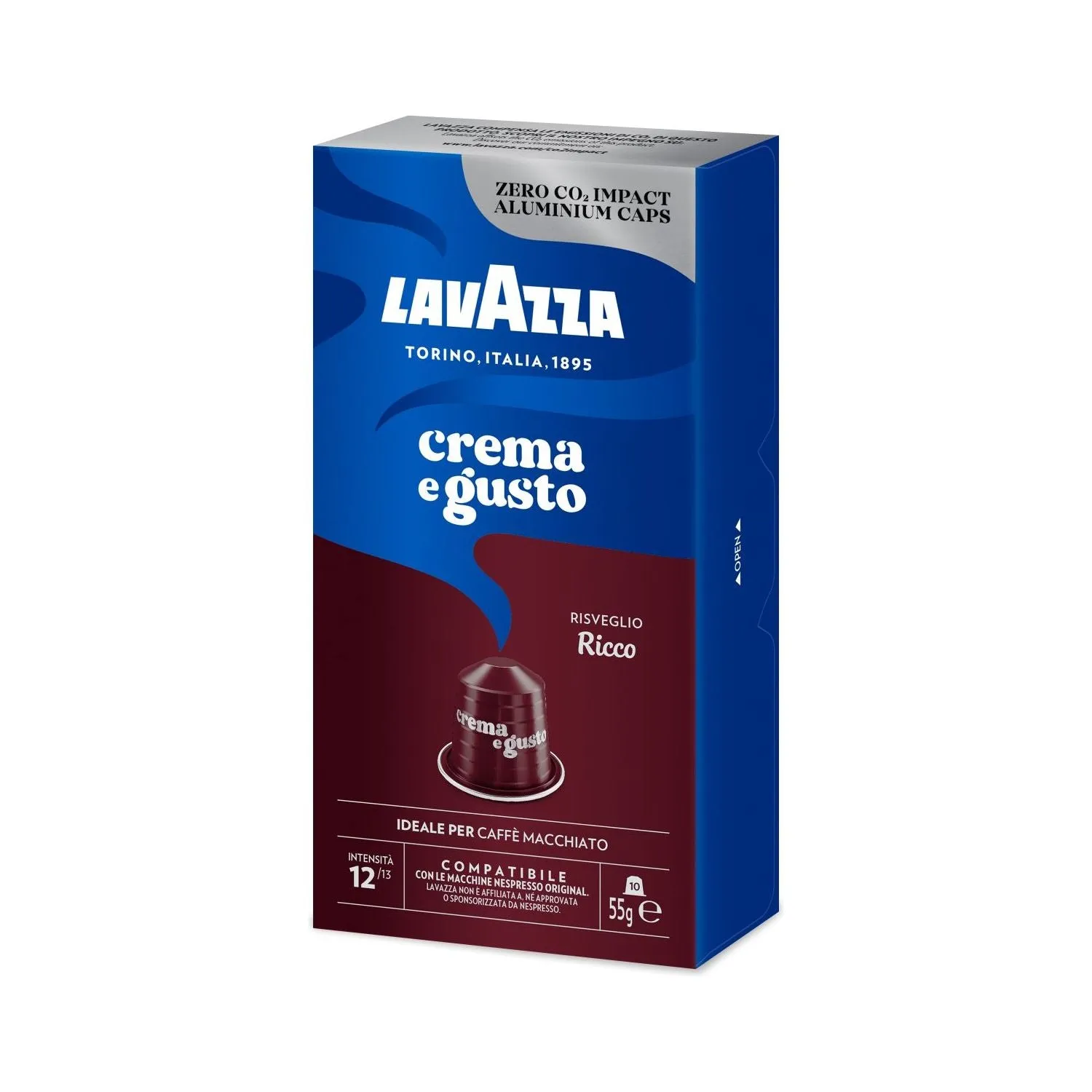 Nespresso Compatible Lavazza Crema e Gusto Ricco 50 Coffee Capsules