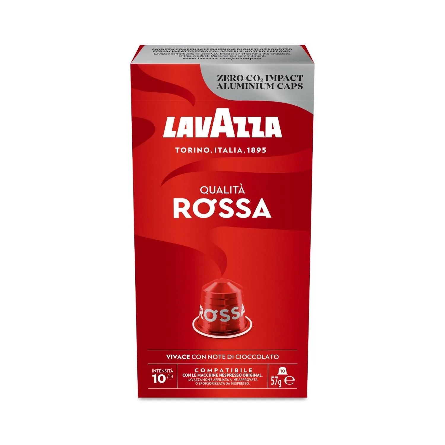 Nespresso Compatible Lavazza Qualita Rossa 50 Coffee Capsules