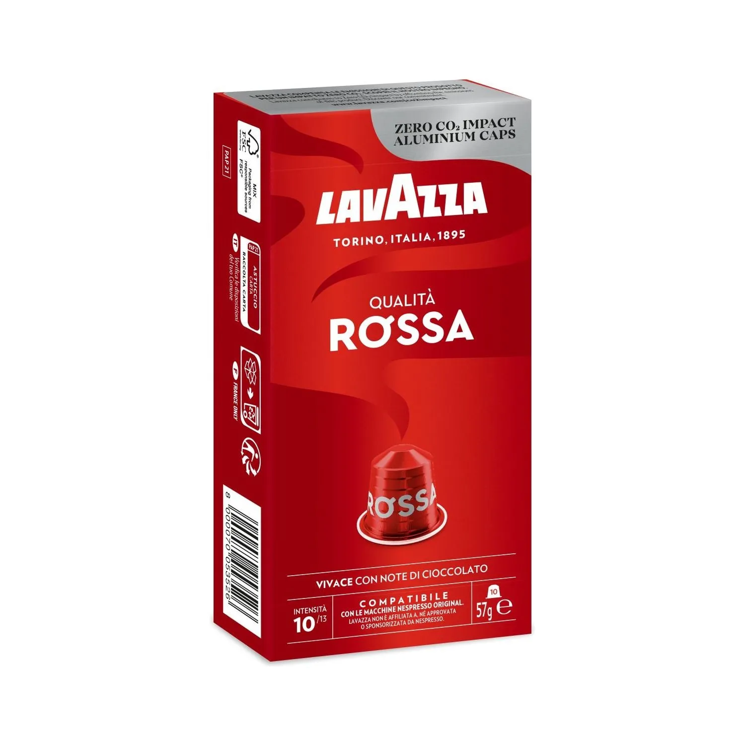 Nespresso Compatible Lavazza Qualita Rossa 50 Coffee Capsules