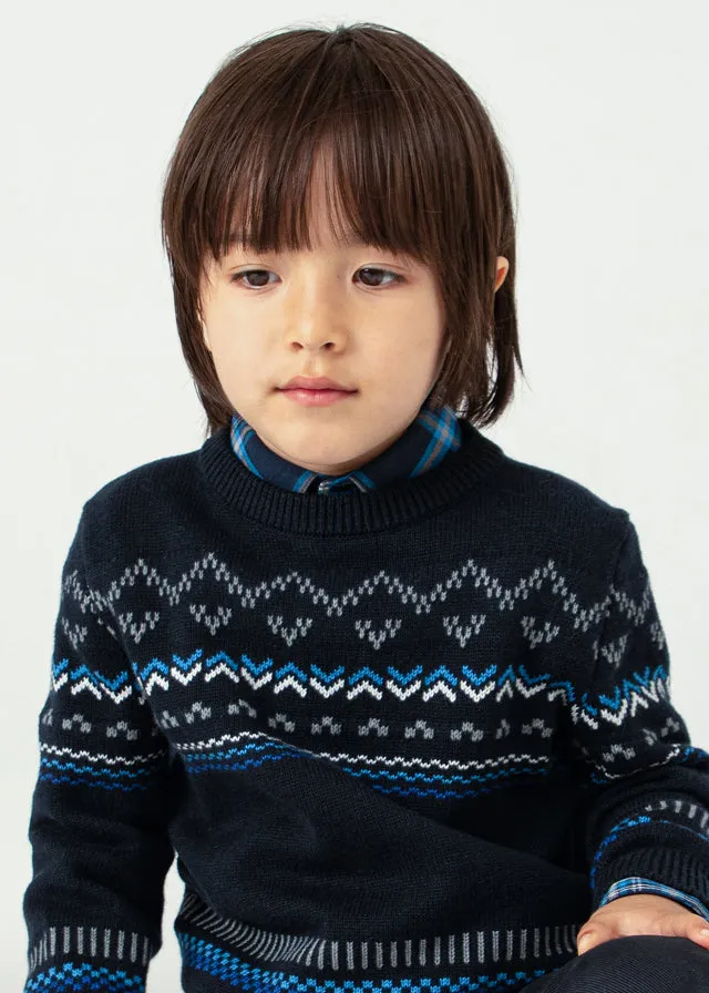 NEW AW24 Mayoral Boys Jumper 4344 blue/black 15