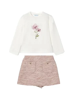 NEW AW24 Mayoral Rose Pink Pant Skirt Outfit 4066/4908 41/81