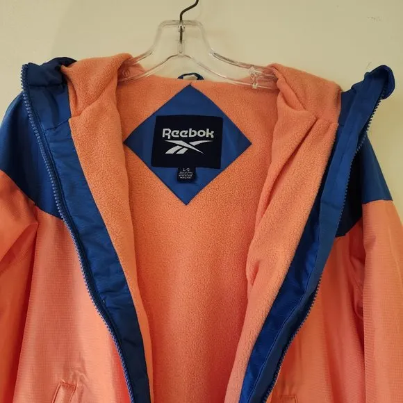 NEW Reebok Lined Windbreaker Jacket (FL Gator Colors!) Orange/Blue  L