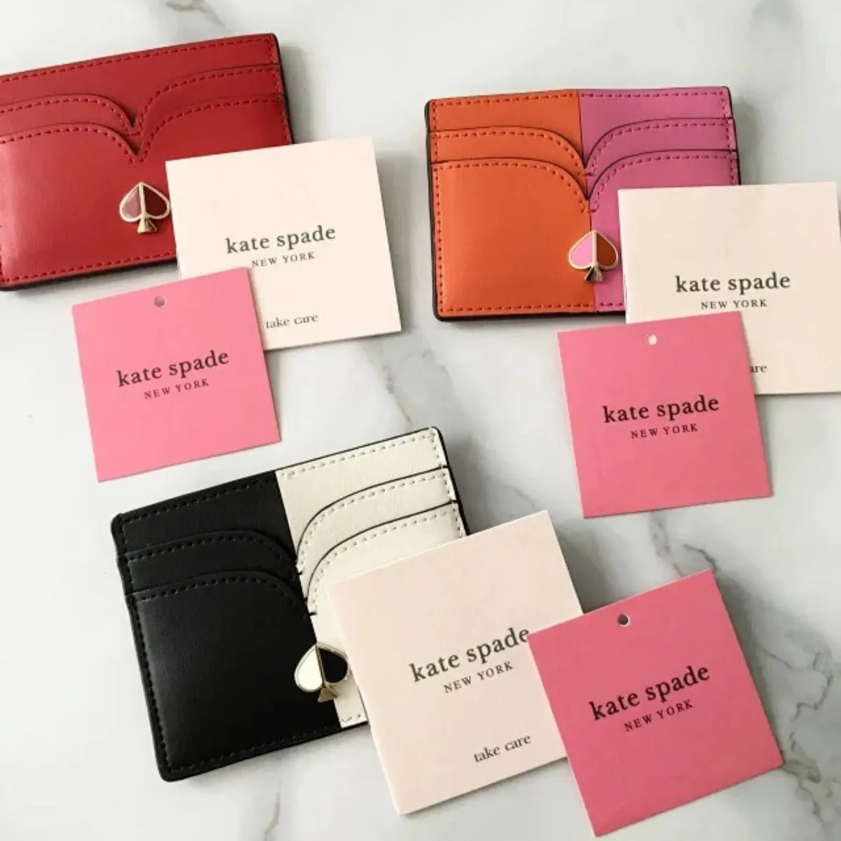 Nicola Bicolor Hot Chili Cardholder