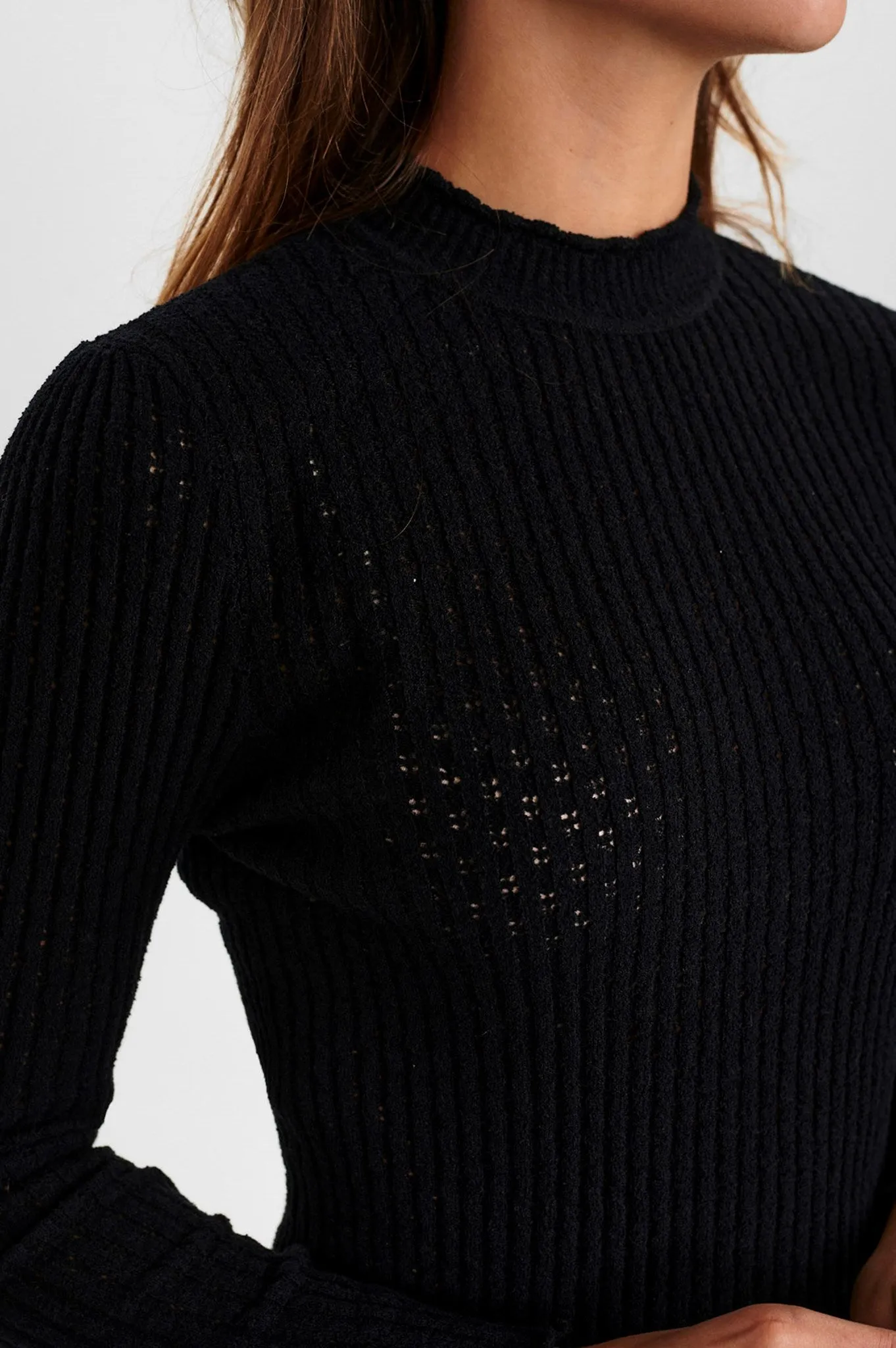 NUCAMBRIA PULLOVER LS - Caviar