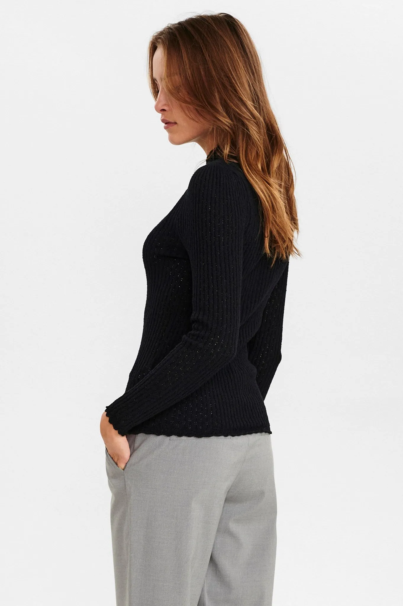 NUCAMBRIA PULLOVER LS - Caviar