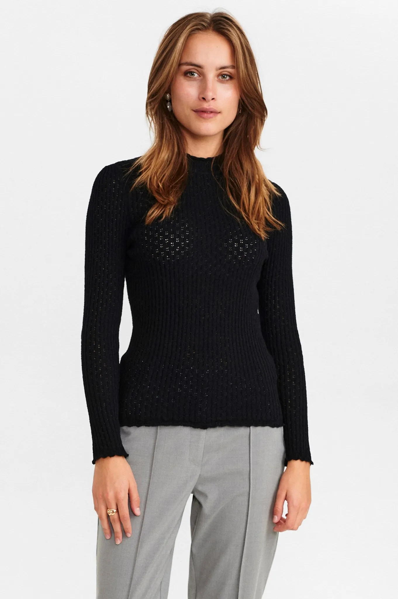 NUCAMBRIA PULLOVER LS - Caviar