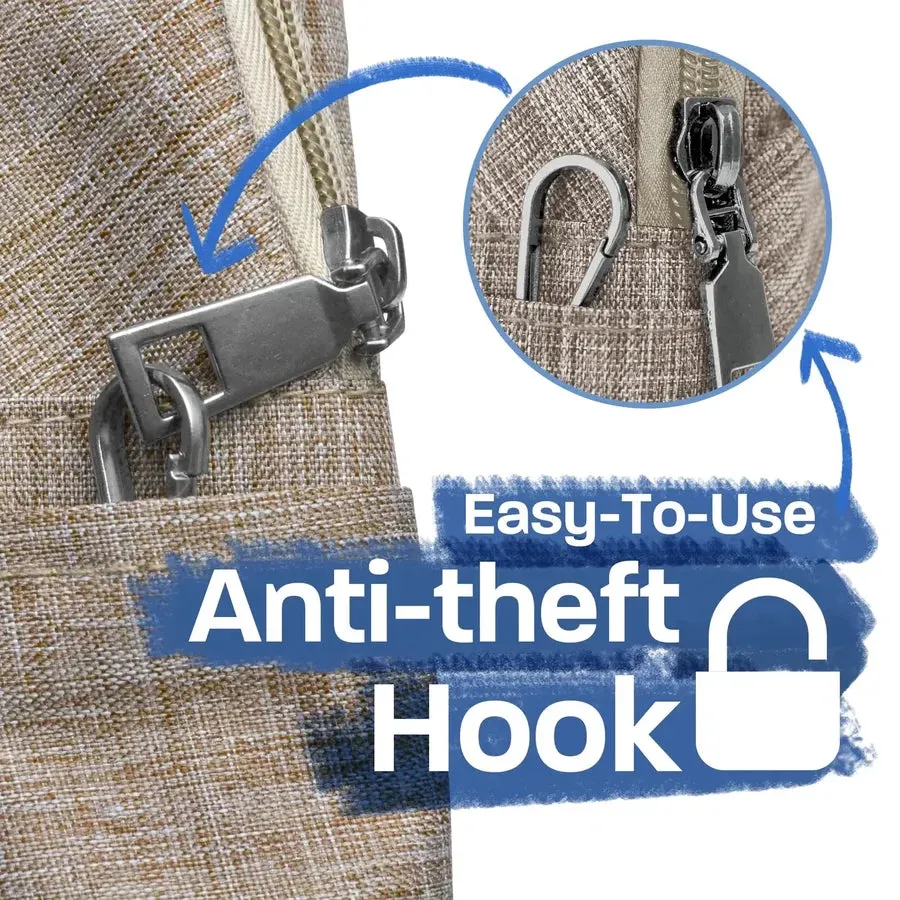 NuPouch Anti-Theft Daypack - Tan Swirl