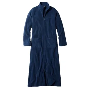 NWT LL Bean Women’s Plus Size 3X Full Zip Winter Fleece Warm Robe Bright Navy