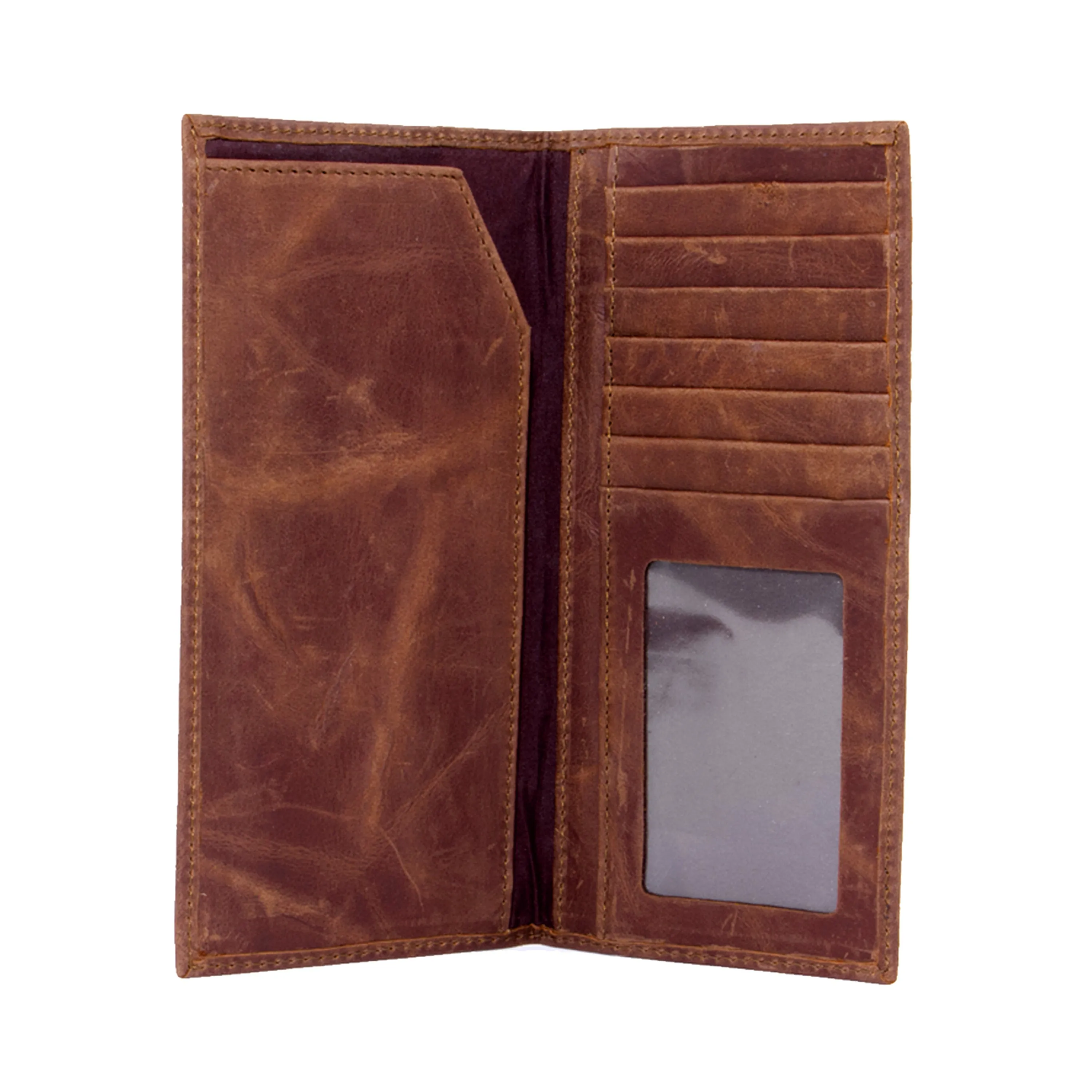 Oklahoma Sooners Brown Secretary Leather Wallet