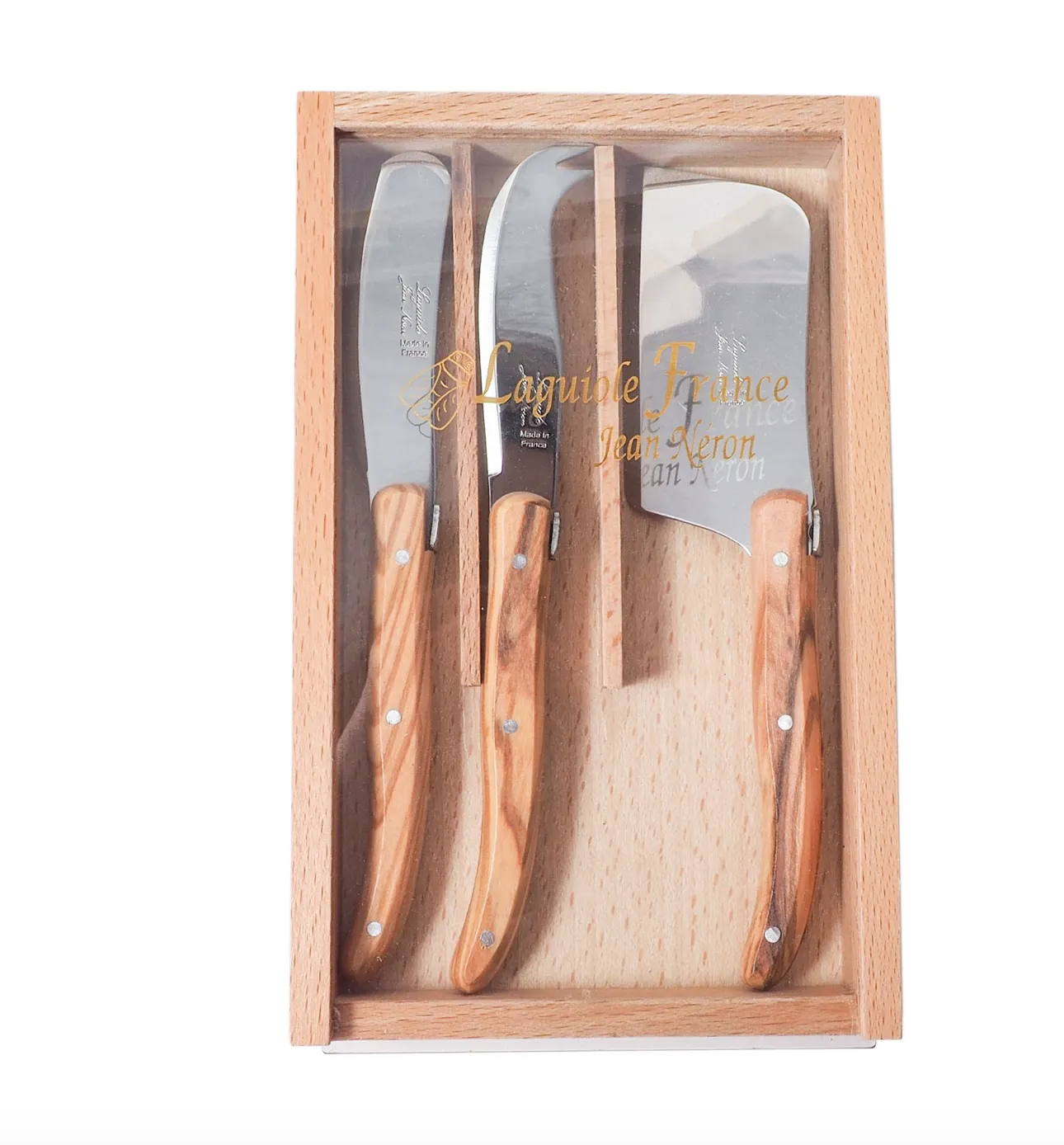 Olive Wood Cheese Set