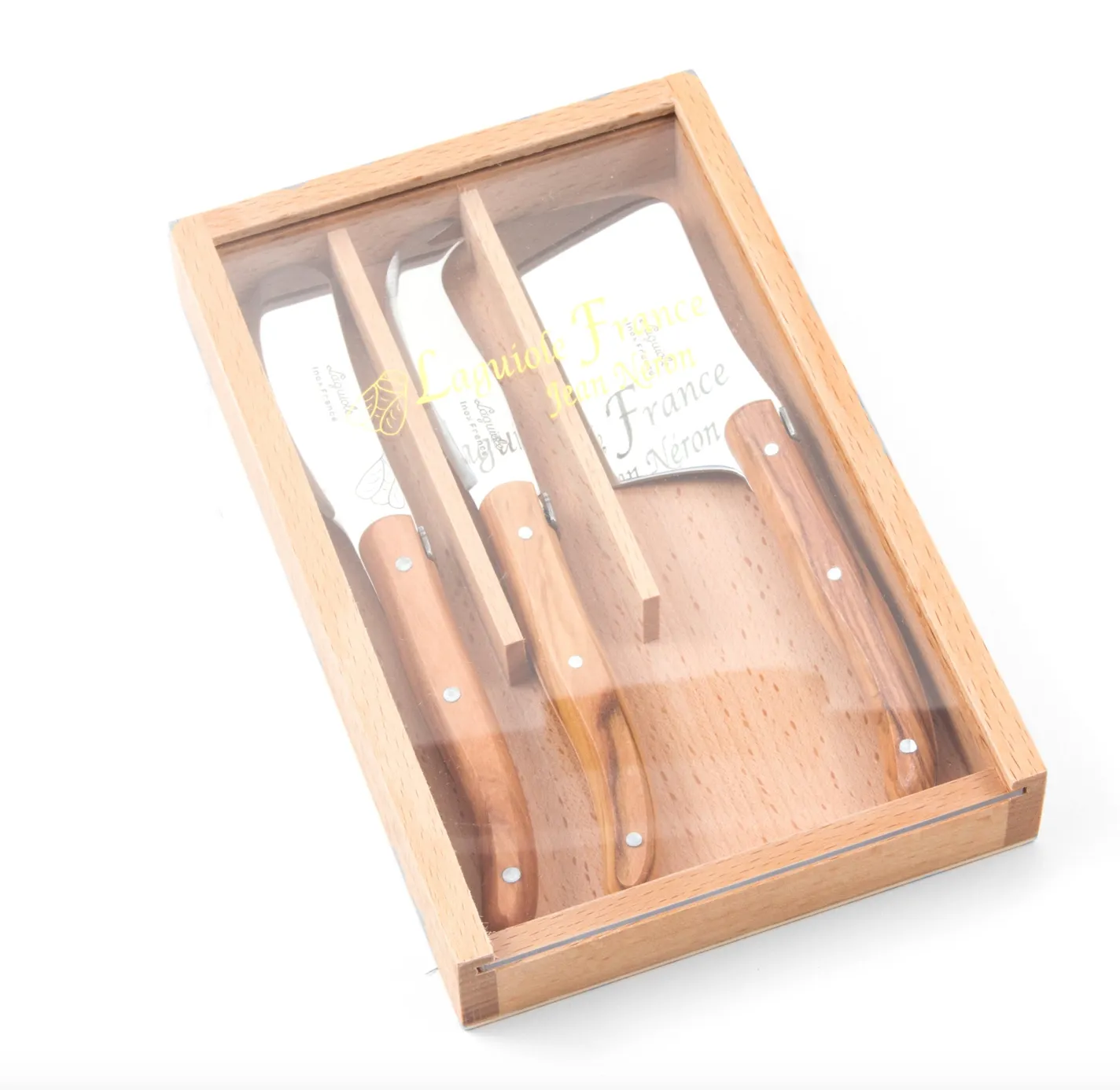 Olive Wood Cheese Set