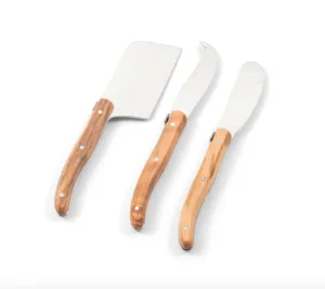 Olive Wood Cheese Set