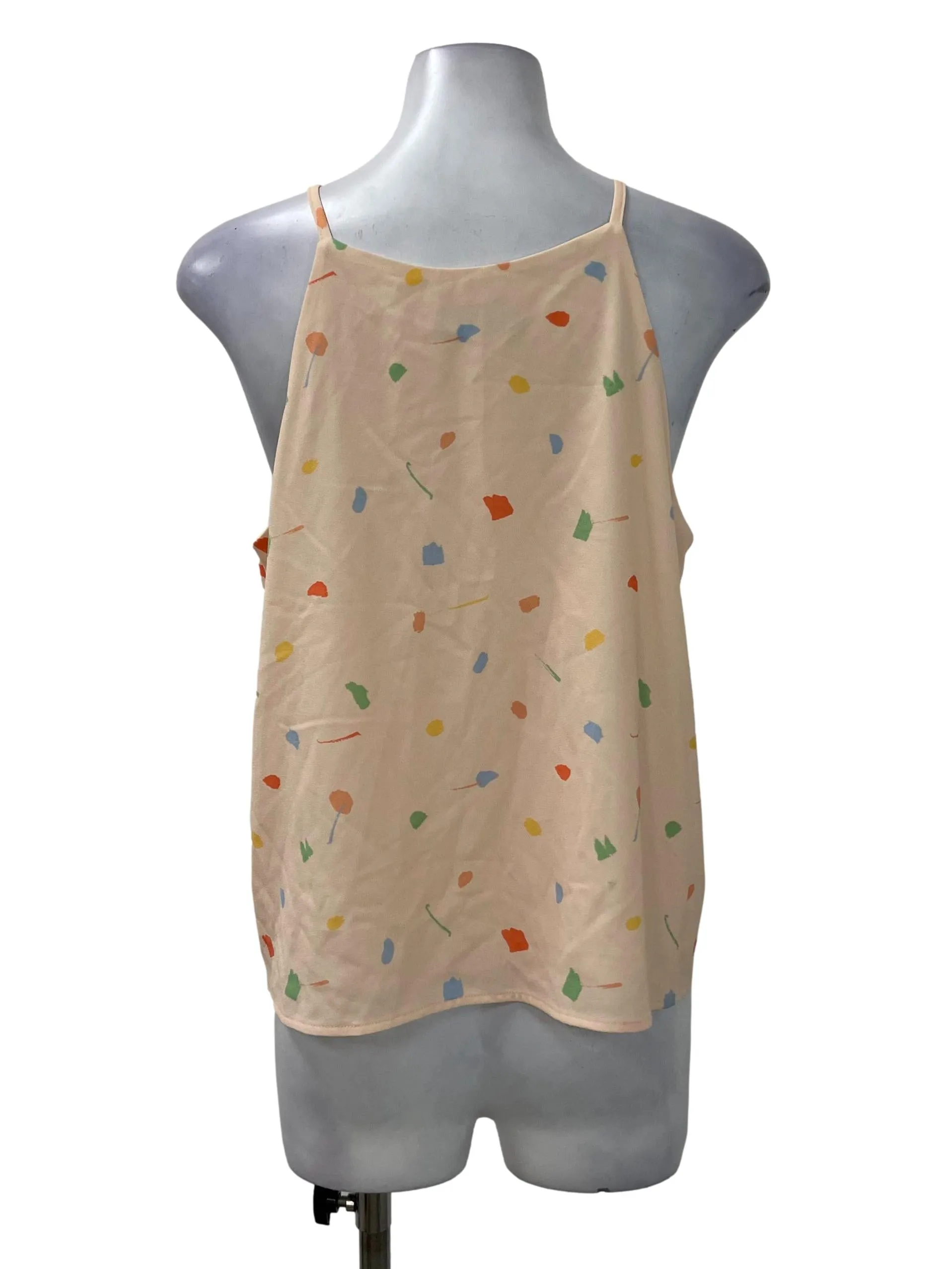 Orange Patterned Halter Top