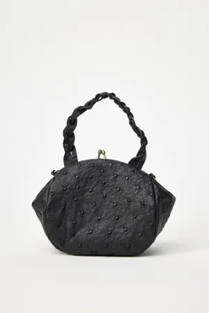 Ostrich Top Handle Bag