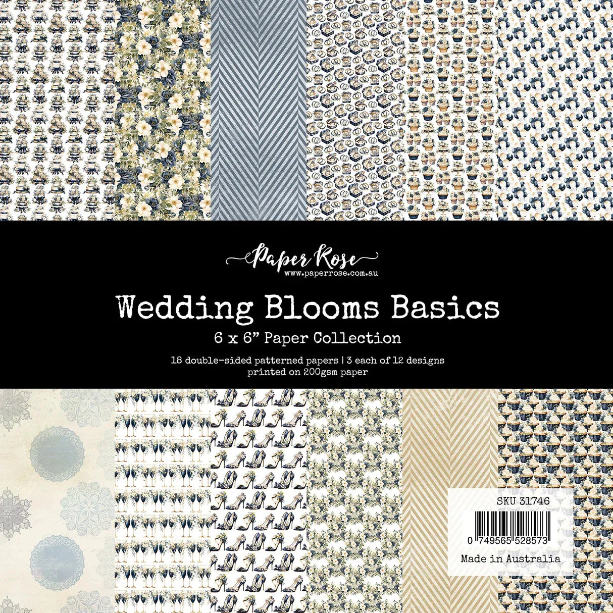 Paper Rose Studio - Wedding Blooms - Basics 6x6 Paper Collection
