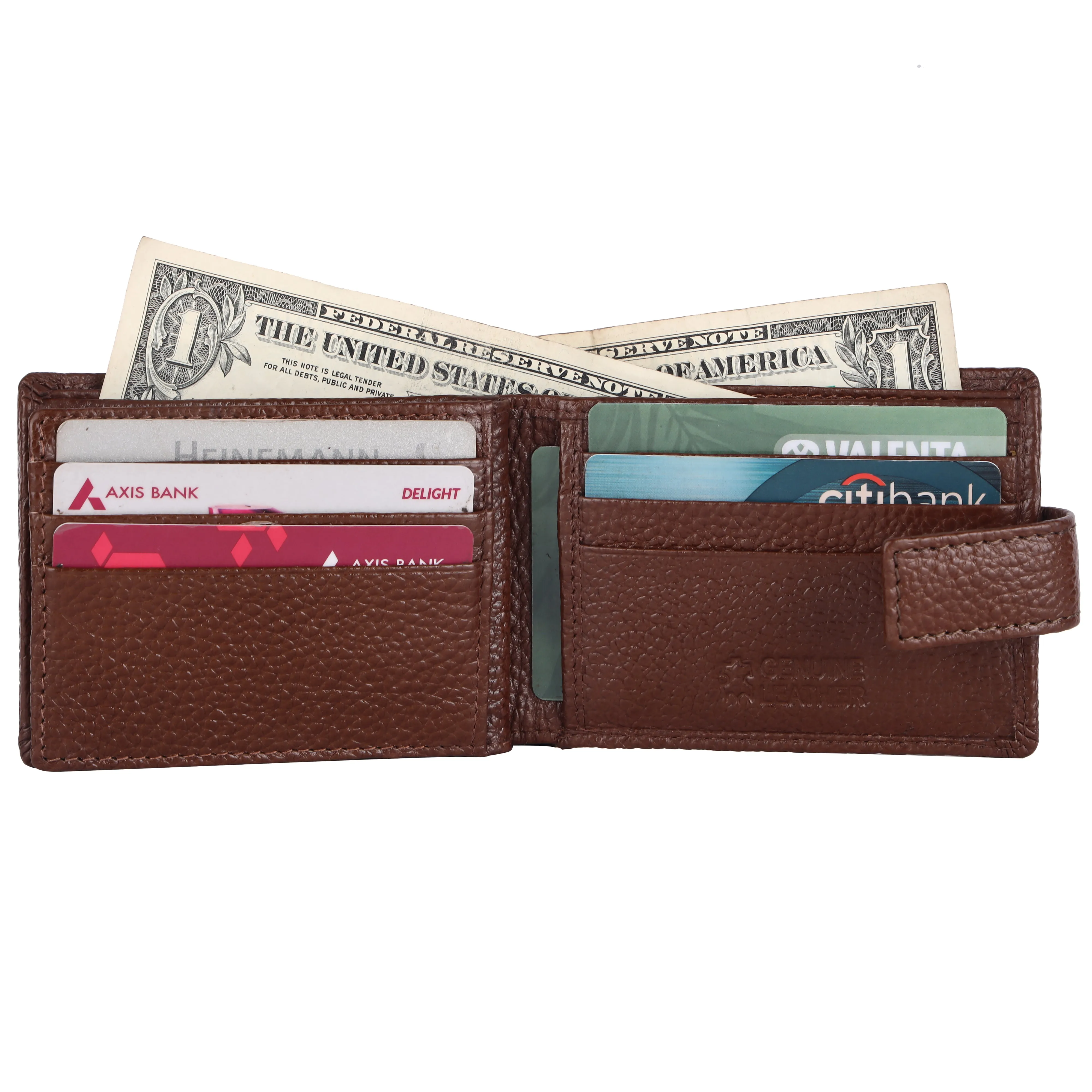 Pebble Texture 12 Card Billfold Wallet #1074L