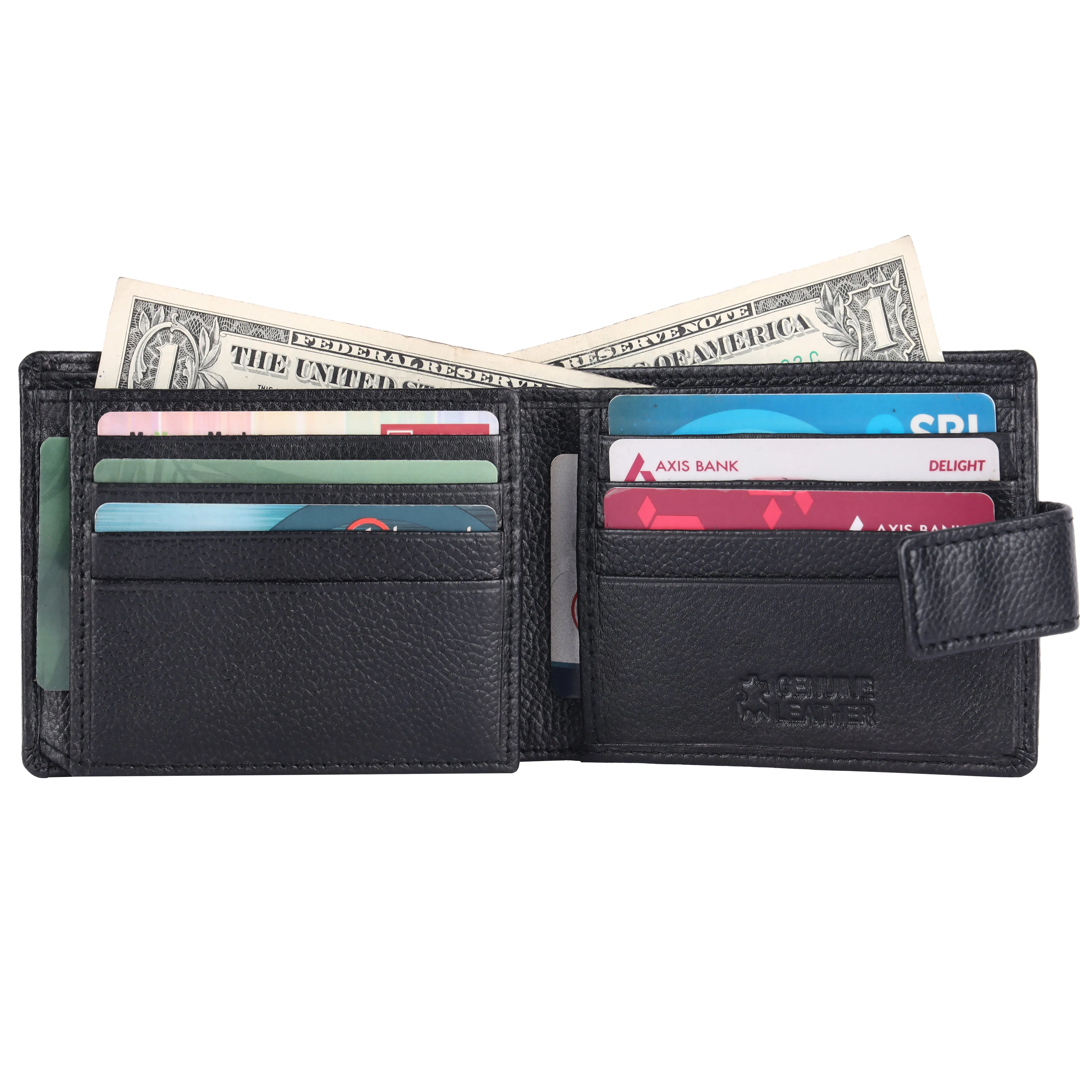 Pebble Texture 16 Card Billfold Wallet Loop #1001L