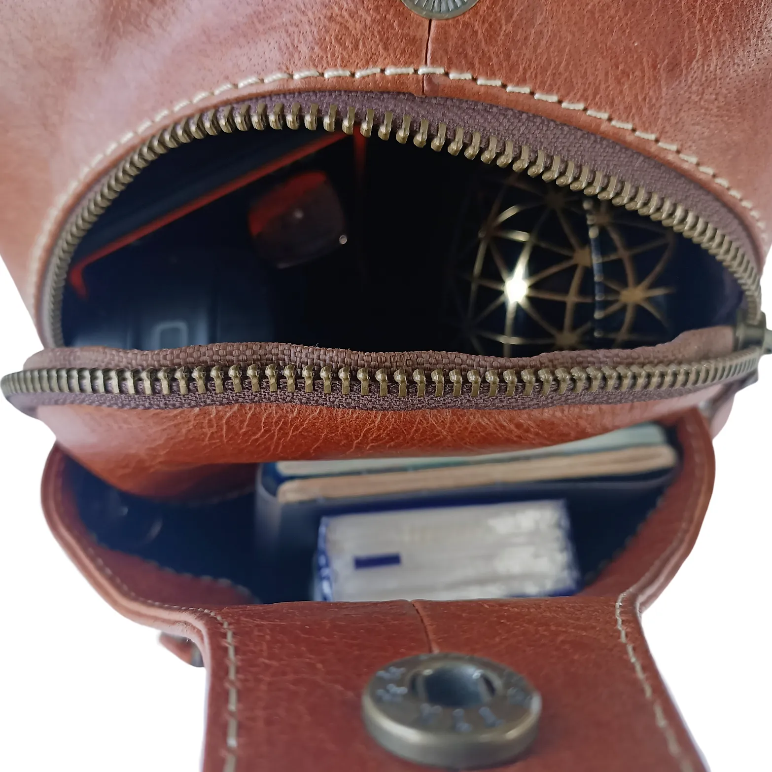 Portable Leather Backpack