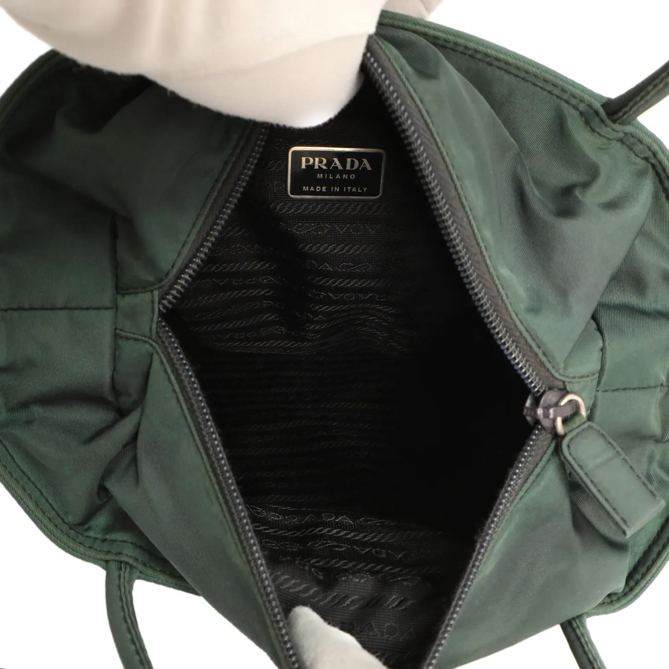 Prada Green Tessuto Nylon City Tote