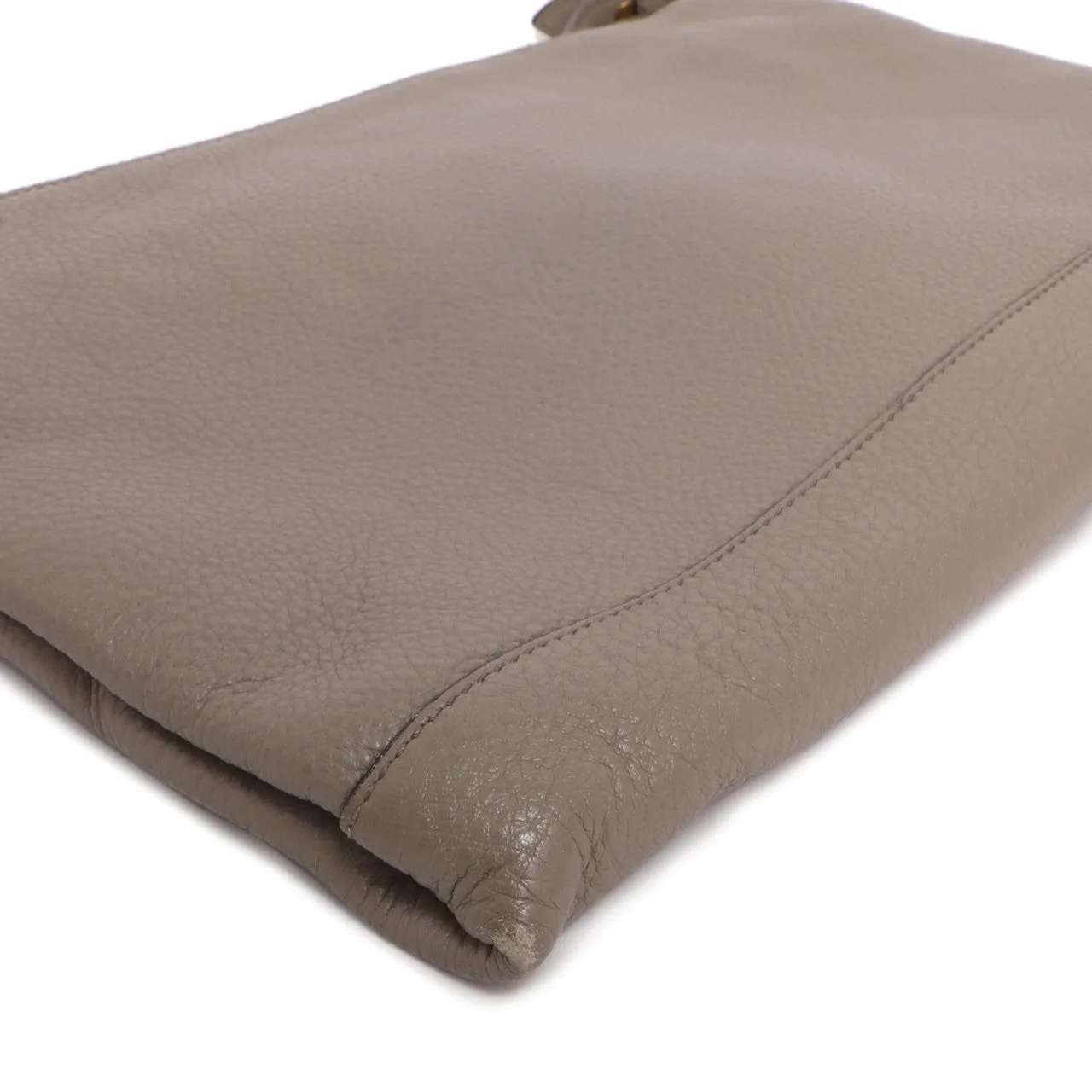 Prada Grey Vitello Daino Soft Crossbody