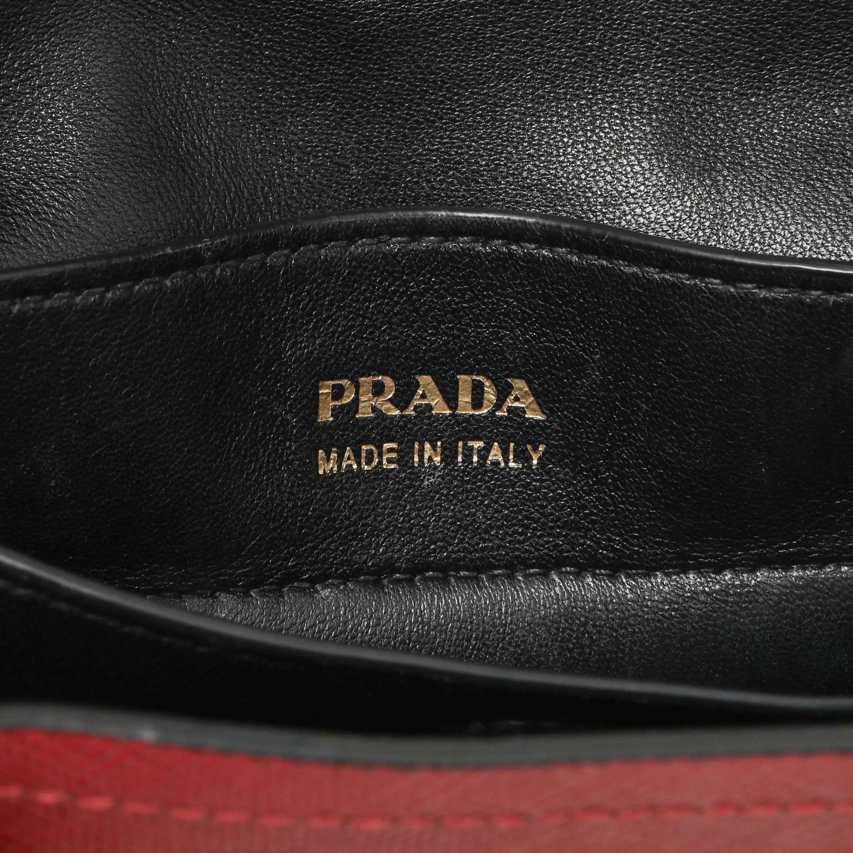 Prada Red Saffiano Medium Double Bag