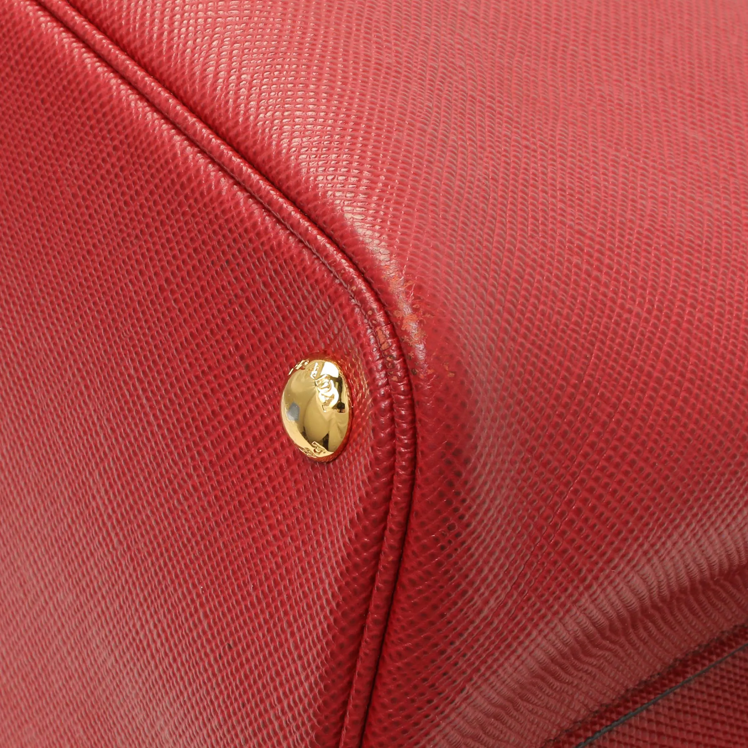 Prada Red Saffiano Medium Double Bag