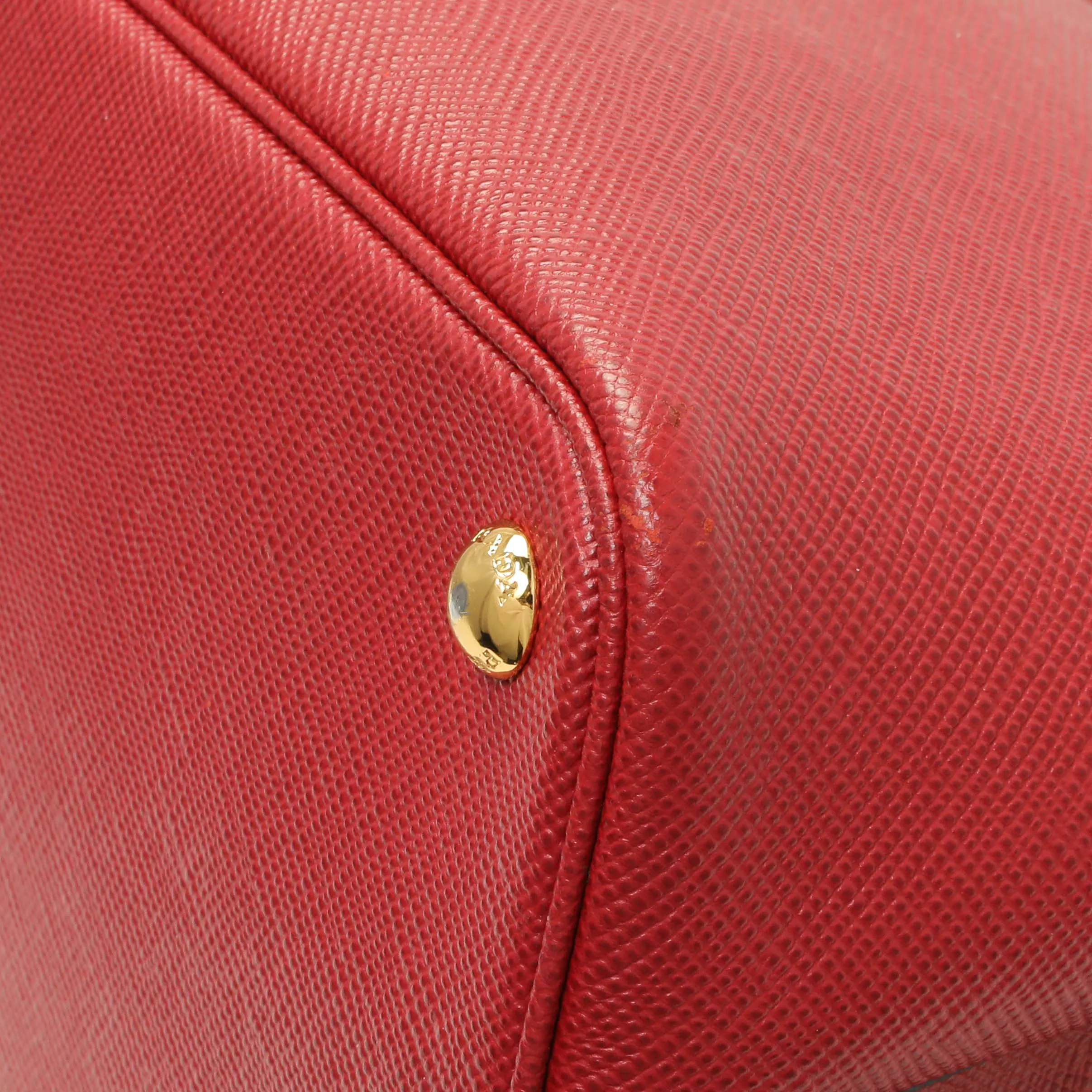 Prada Red Saffiano Medium Double Bag