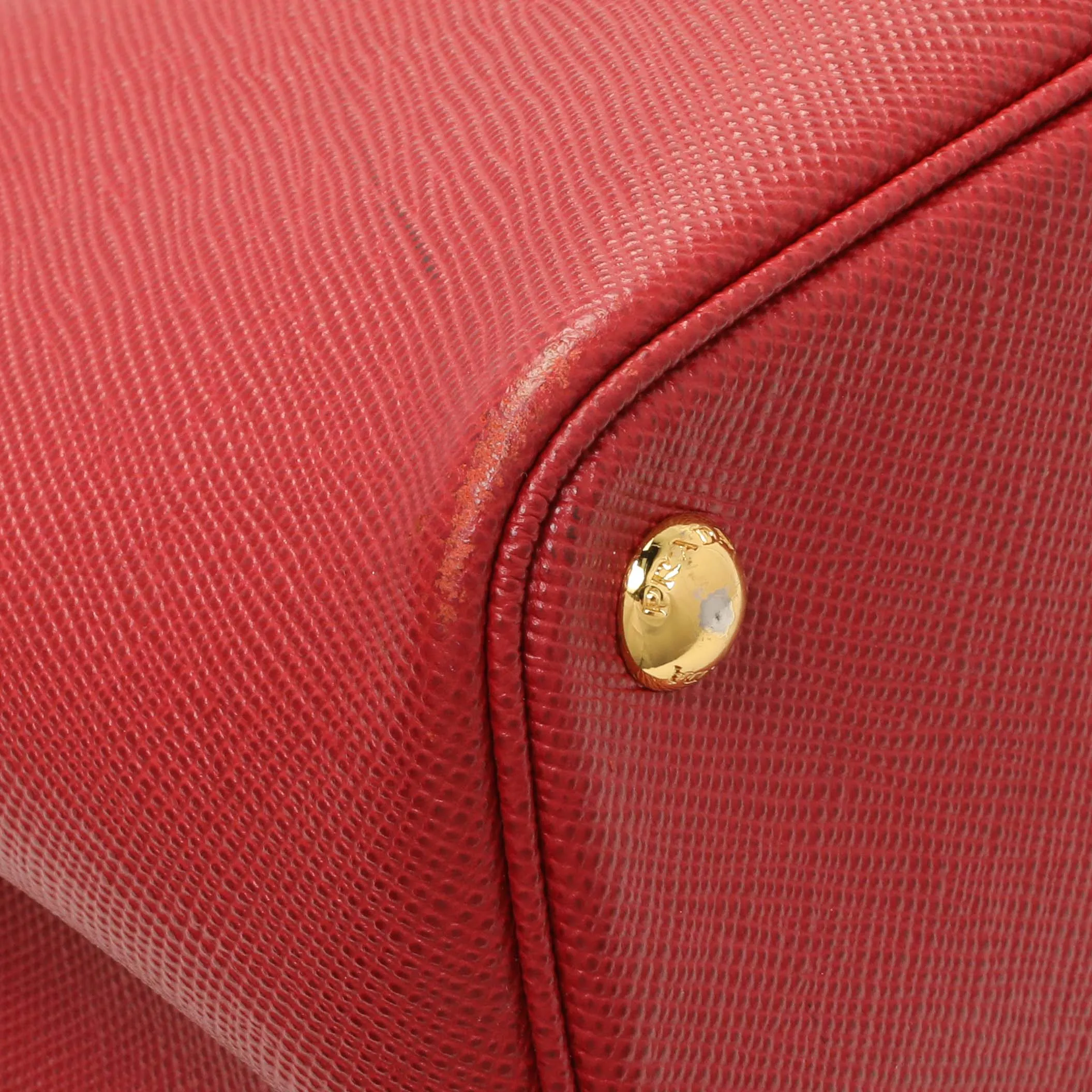 Prada Red Saffiano Medium Double Bag
