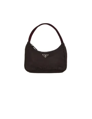 Prada Vintage Brown Nylon Mini Handbag