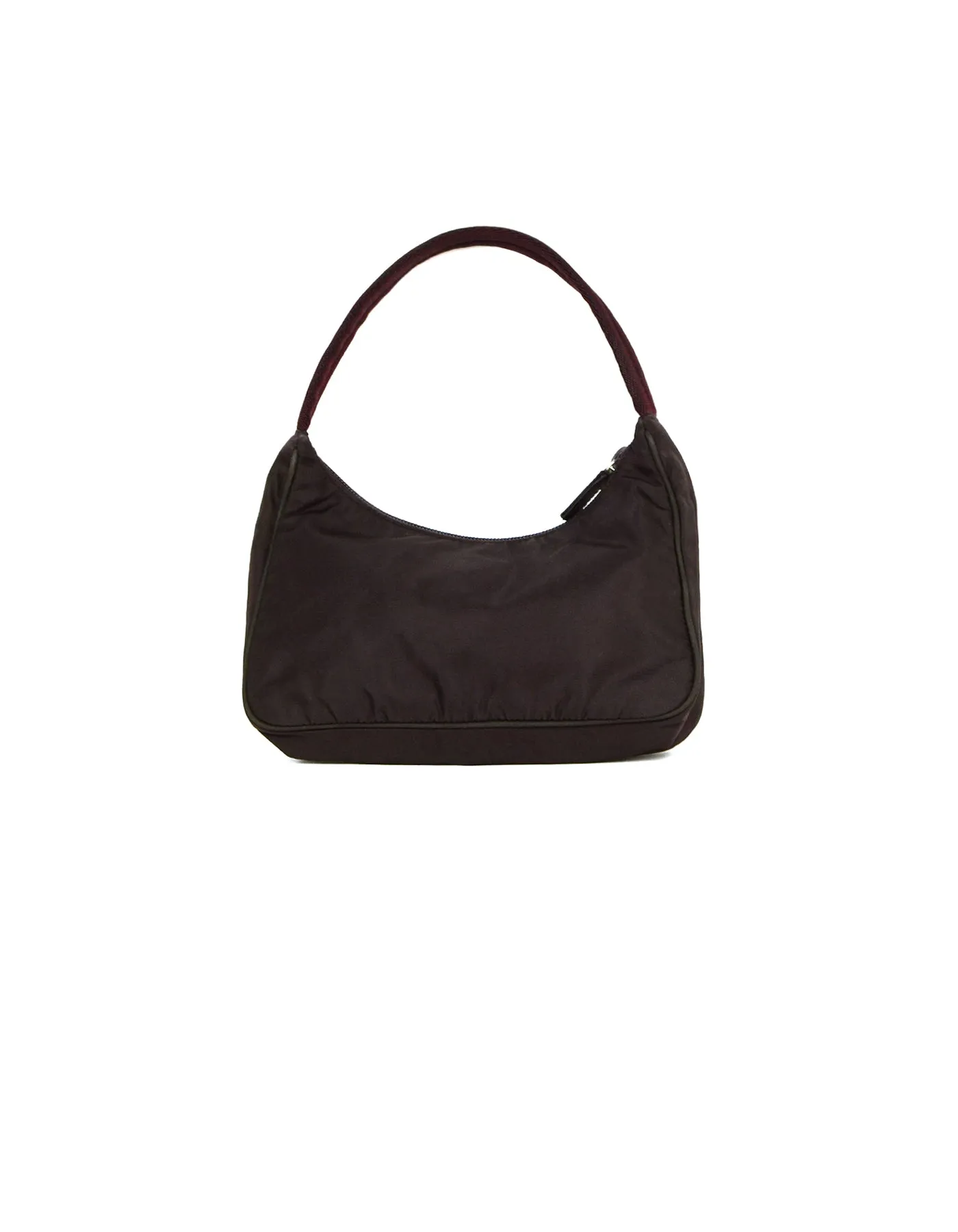 Prada Vintage Brown Nylon Mini Handbag