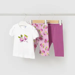 PRE ORDER - NEW SS25 Mayoral Girls 3 Piece Leggings Set 1740 Mauve/43