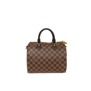 Pre-Owned Louis Vuitton Damier Ebene Speedy Bandouliere 25