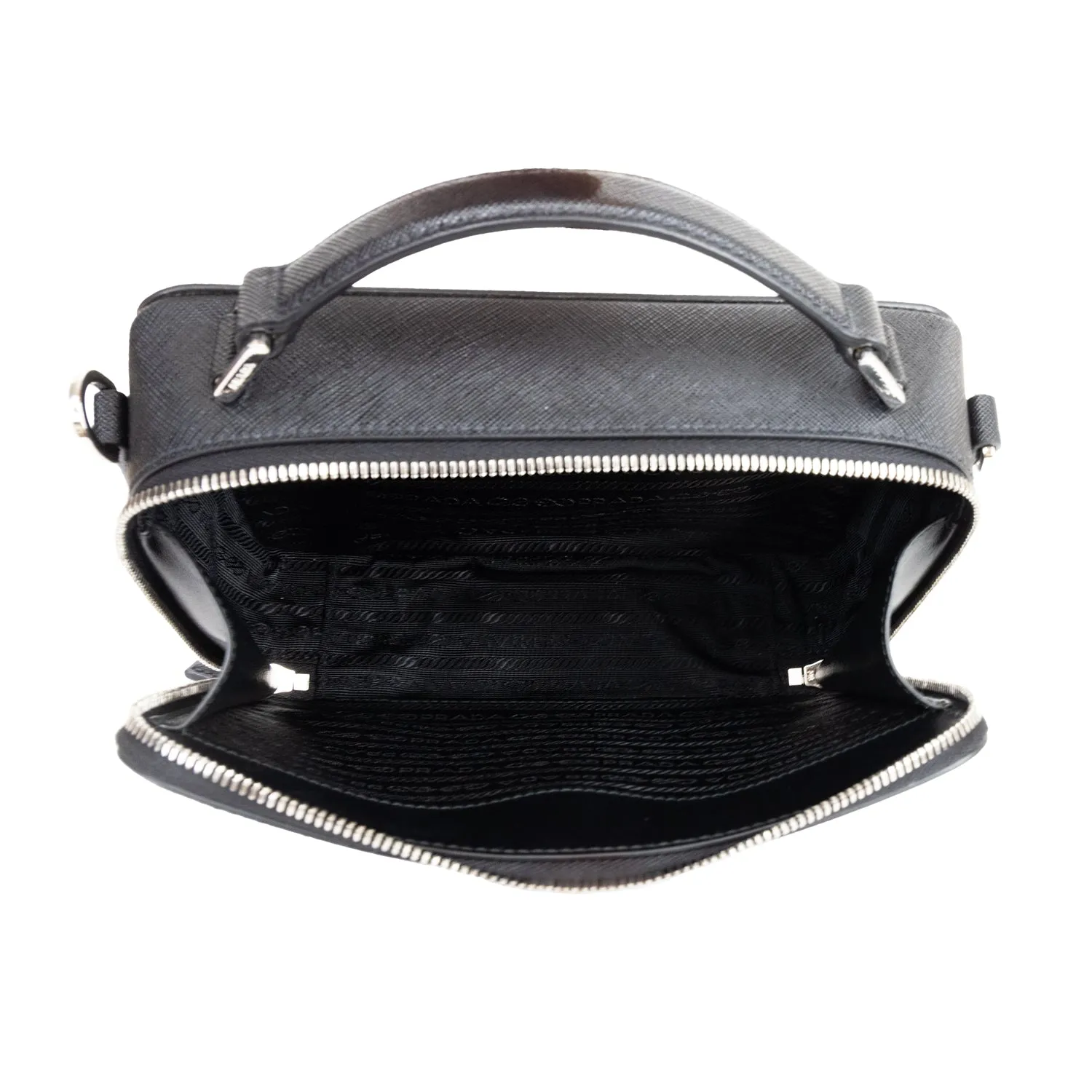 Pre-Owned Prada Saffiano Medium Brique Bag