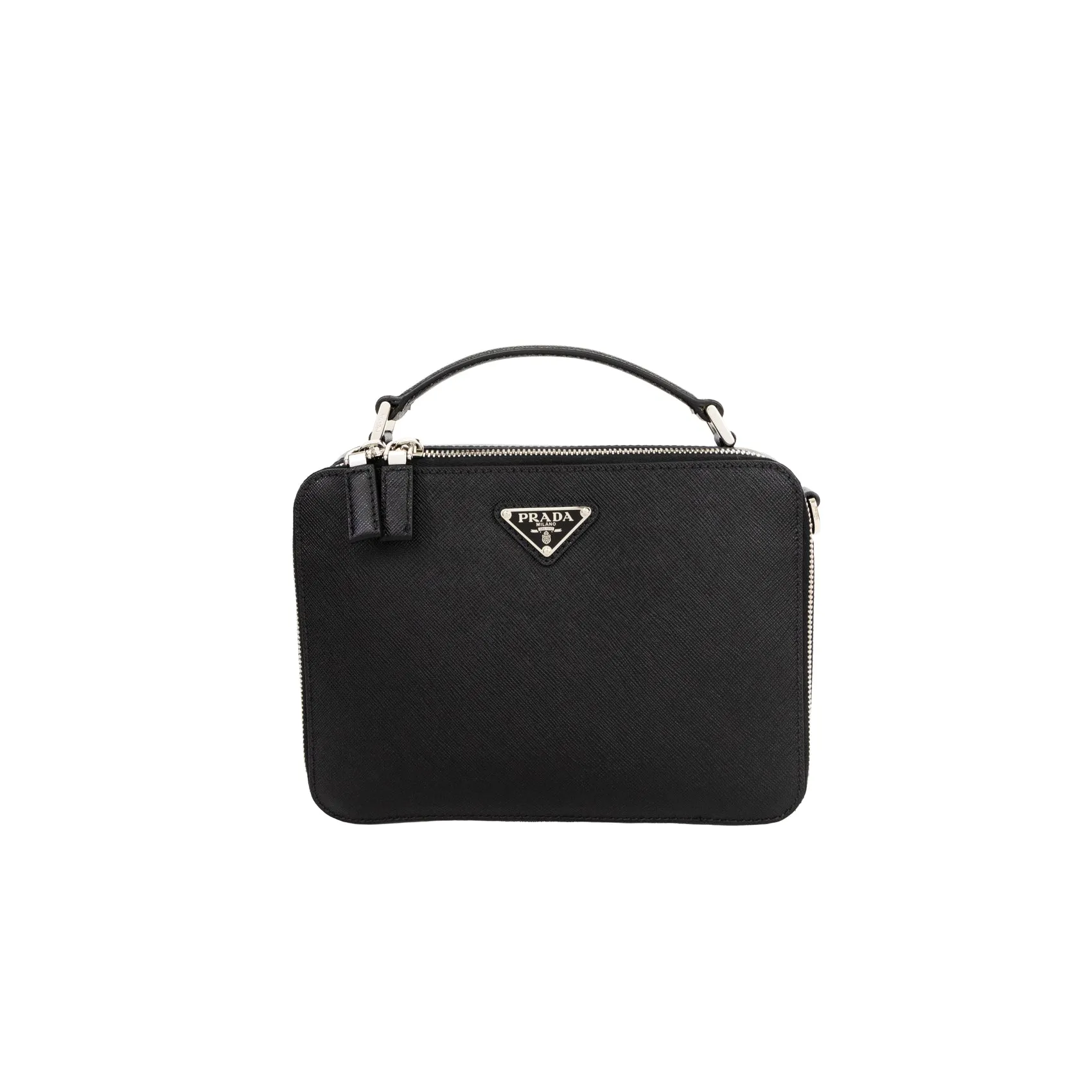 Pre-Owned Prada Saffiano Medium Brique Bag