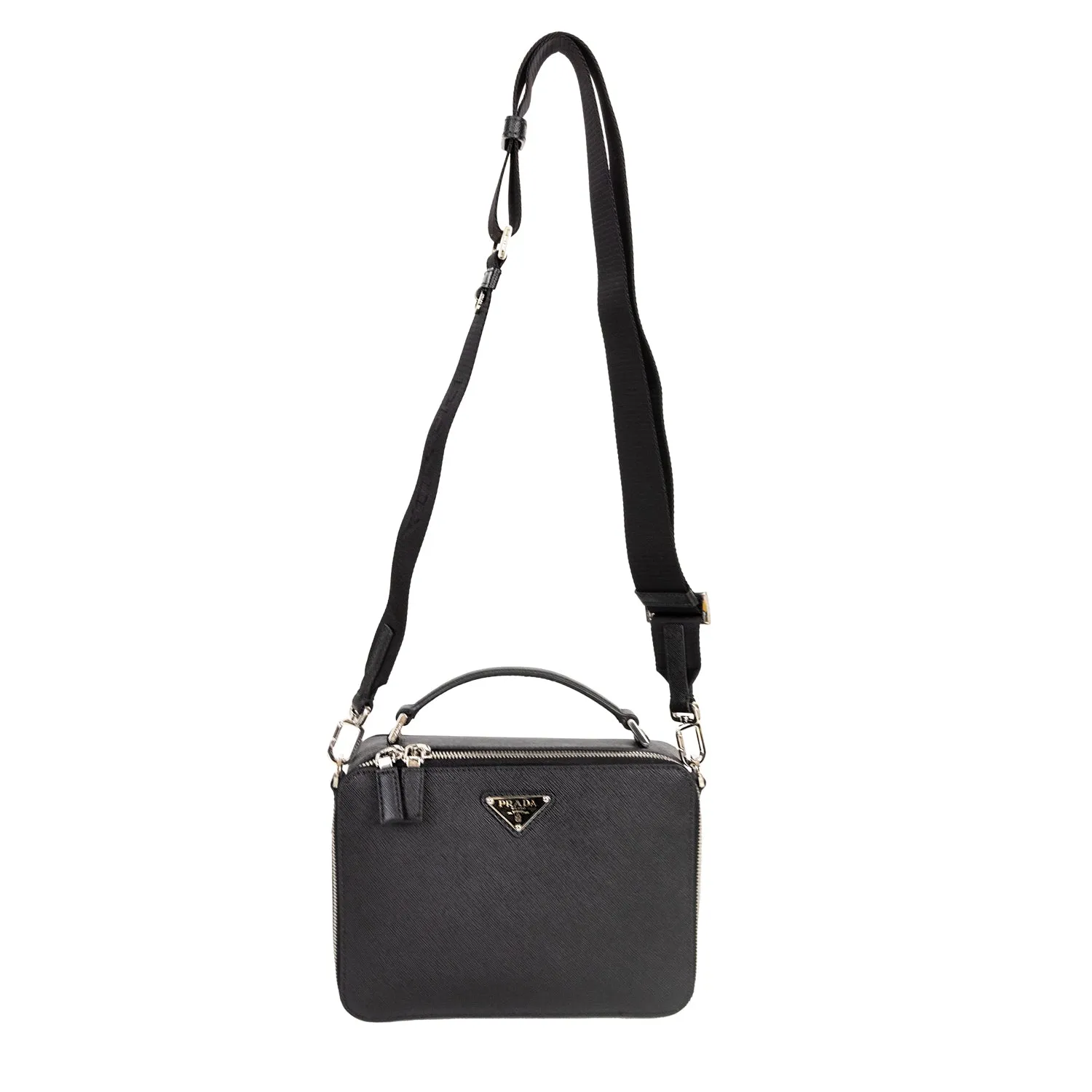 Pre-Owned Prada Saffiano Medium Brique Bag