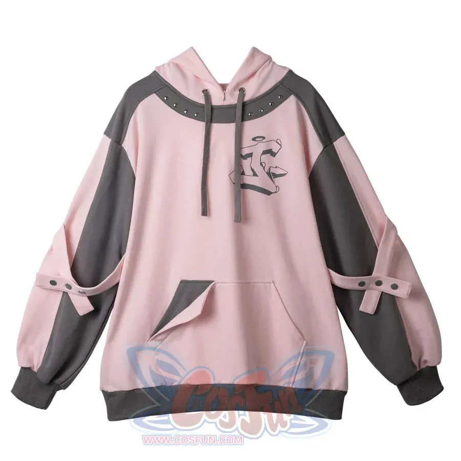 【PRE-SALE】COSFUN Original Dreamy Melody Pink Cosplay Full Zip Hoodie A00007
