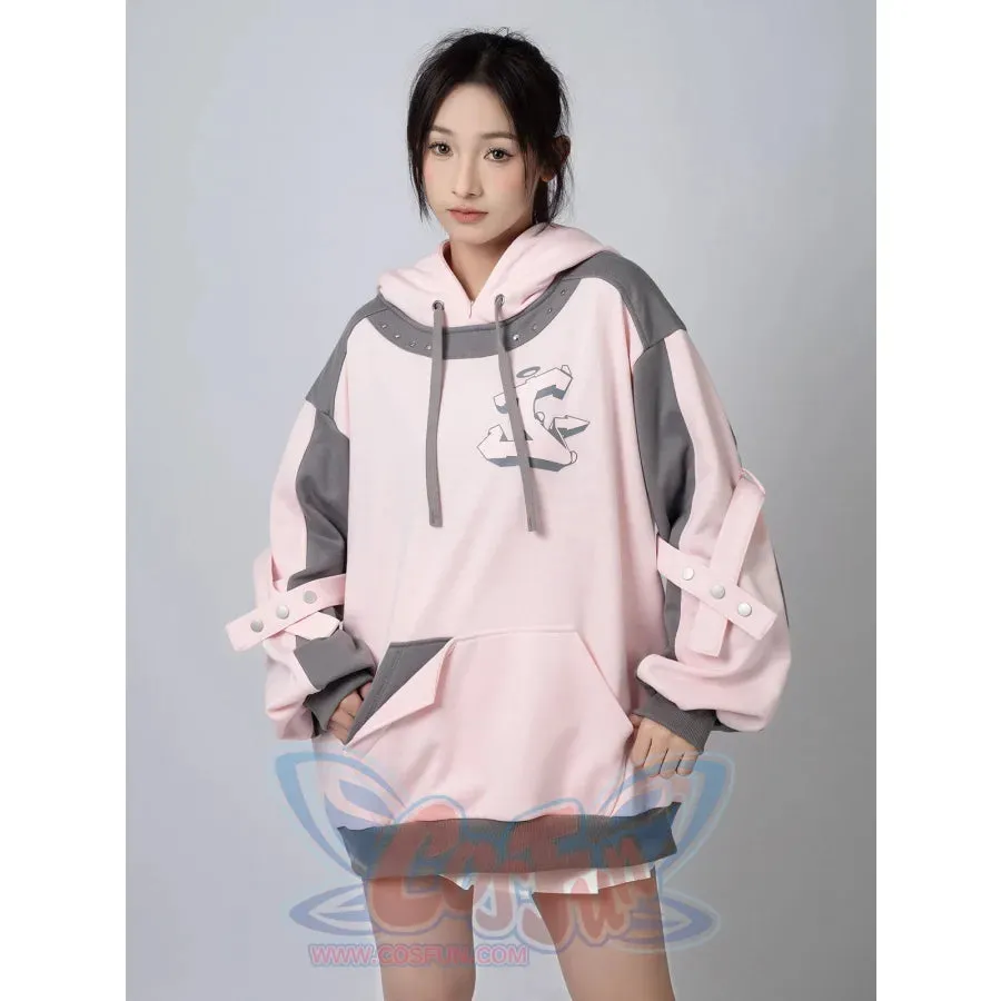 【PRE-SALE】COSFUN Original Dreamy Melody Pink Cosplay Full Zip Hoodie A00007