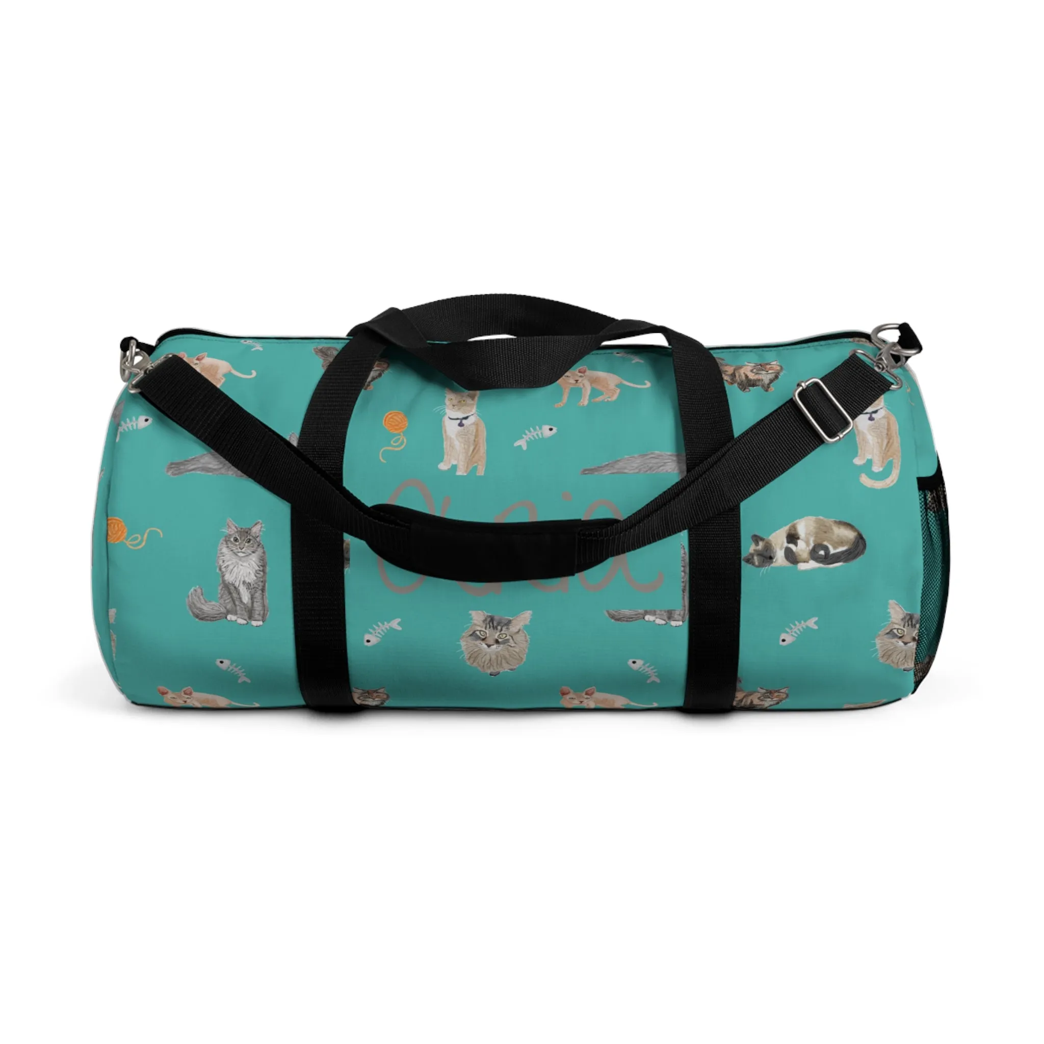 Purr-fectly Cozy Duffel Bag (INCLUDE CUSTOM NAME & FONT OPTION IN NOTES AT CHECKOUT)