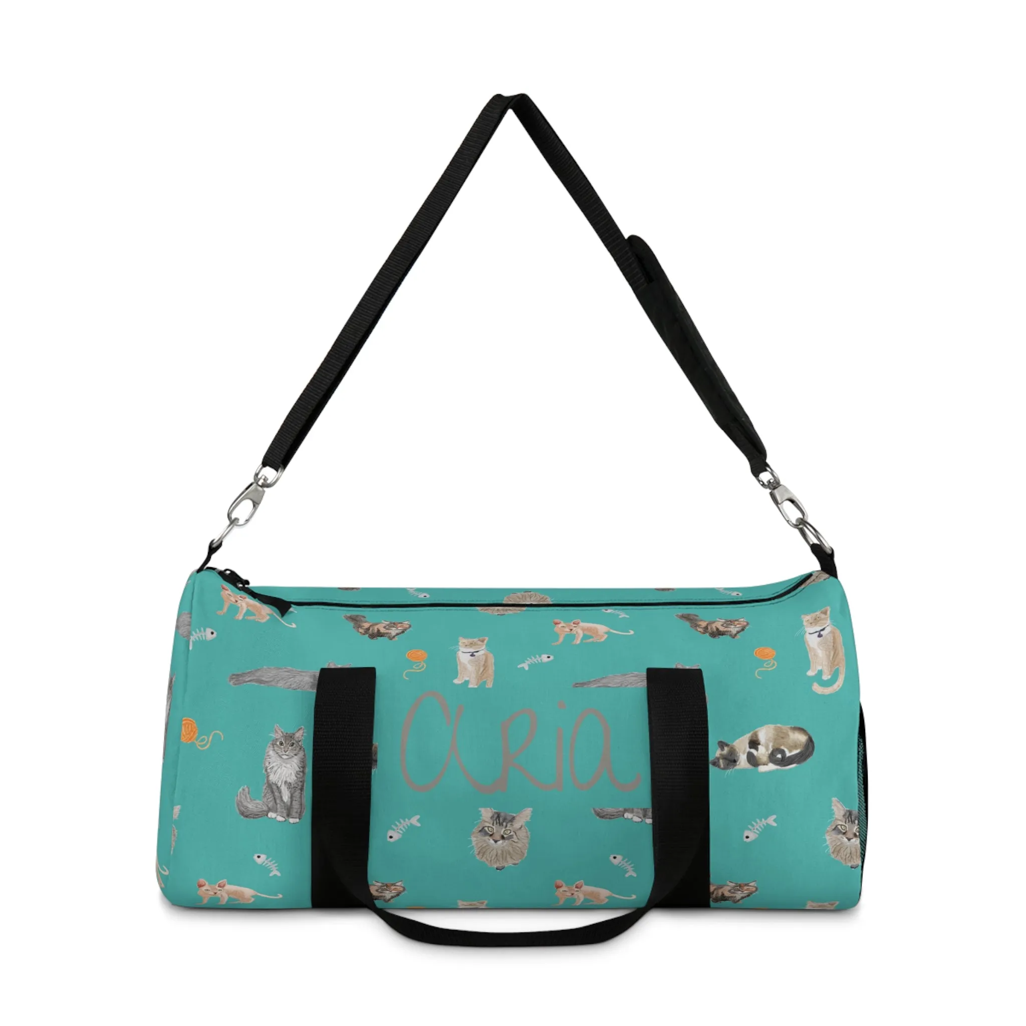 Purr-fectly Cozy Duffel Bag (INCLUDE CUSTOM NAME & FONT OPTION IN NOTES AT CHECKOUT)