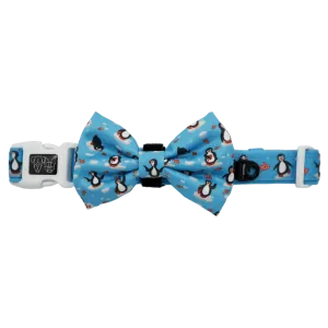 "Blue Penguins" Collar & Bowtie