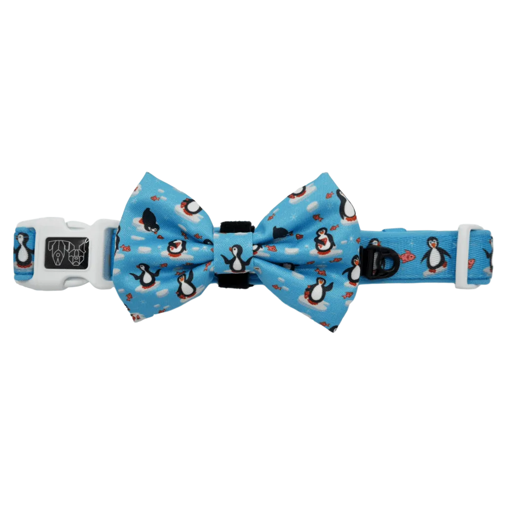 "Blue Penguins" Collar & Bowtie