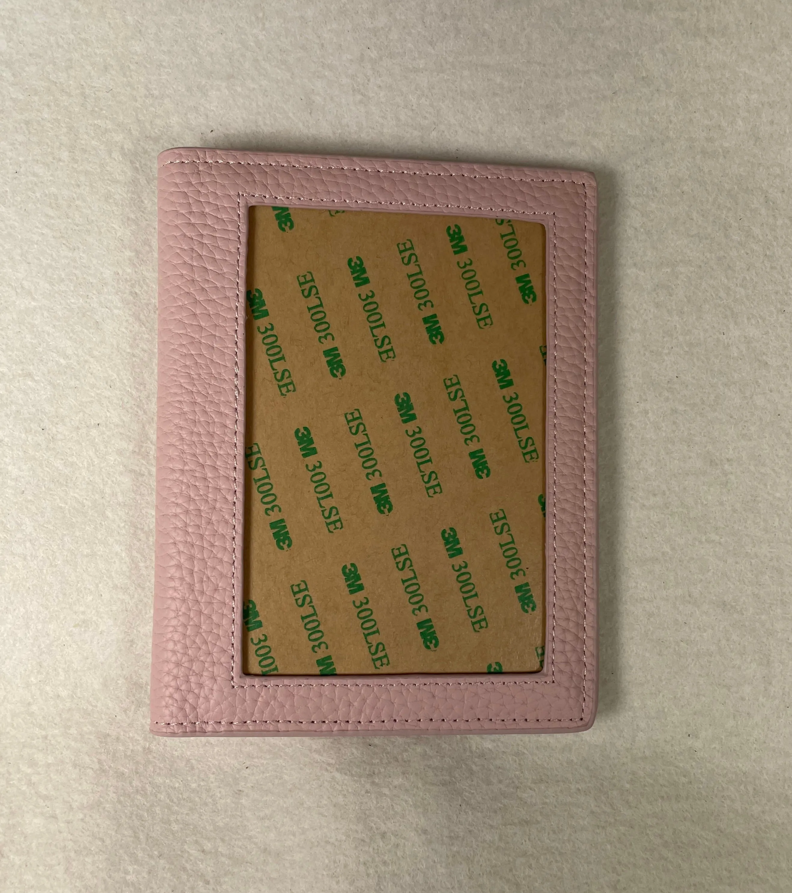 Rachel Barri Self Finishing Passport Cover- Pebble Leather Pink