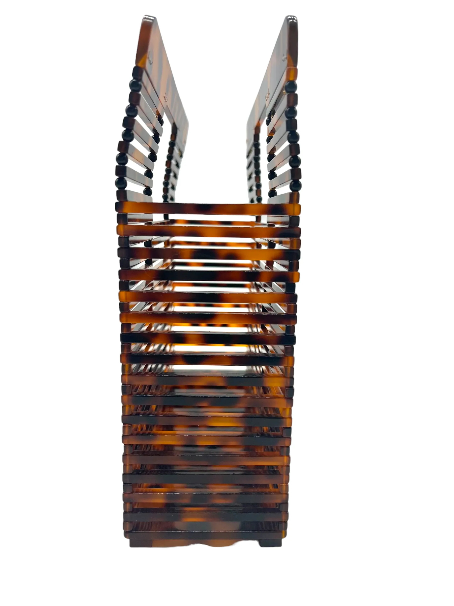 Rachel Roy Tortoise Acrylic Top Handle Bag