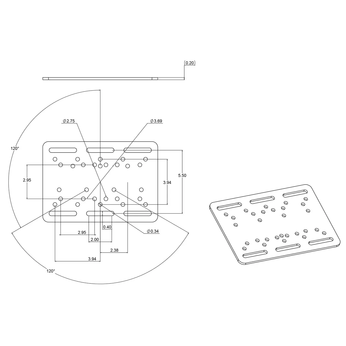RAM Forklift Overhead Guard Plate (RAM-335)
